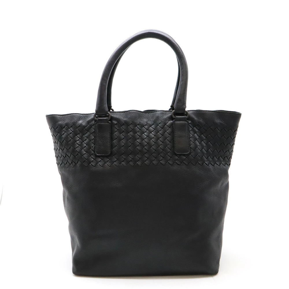BOTTEGA VENETA Intrecciato Tote Bag Handbag Leather Black